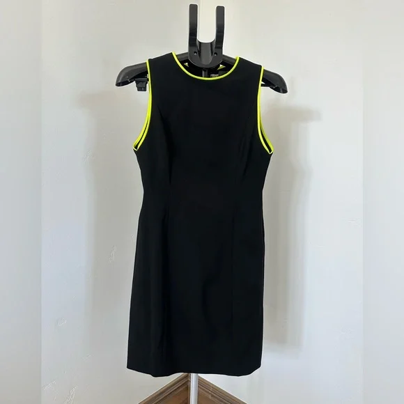 Alice + Olivia Black Dress with Neon Highlights - Picture 5 of 7